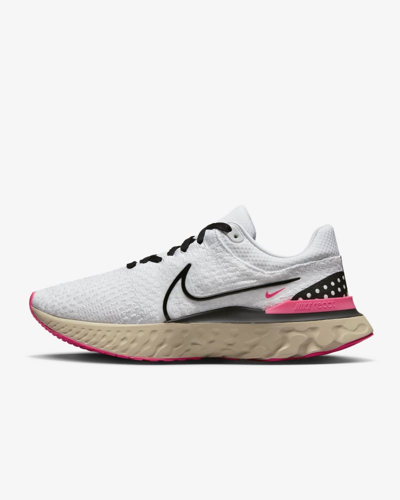 Nike React Infinity 3 Weiß/Perlenweiß/Hyperpink/Schwarz