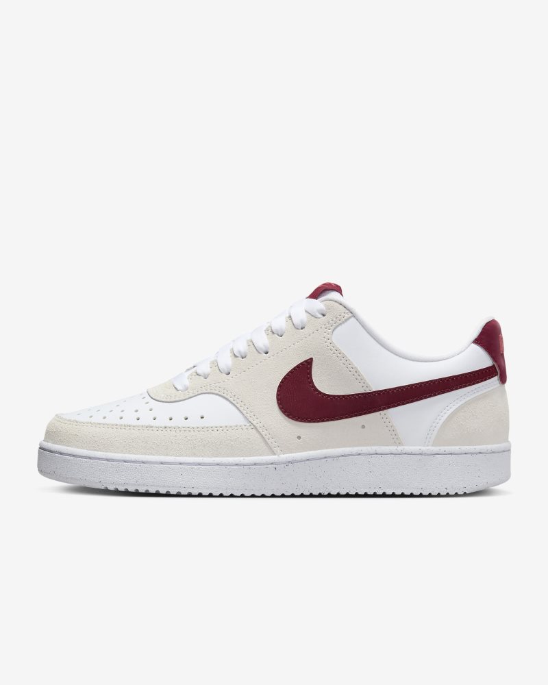 Nike Court Vision Low Weiß/Adobe/Drachenrot/Teamrot