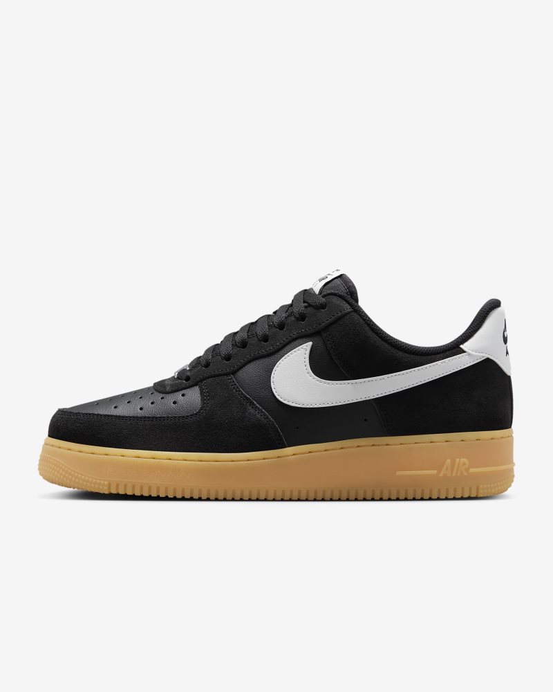 Nike Air Force 1 07 LV8 Schwarz/Gummi Hellbraun/Gipfelweiß