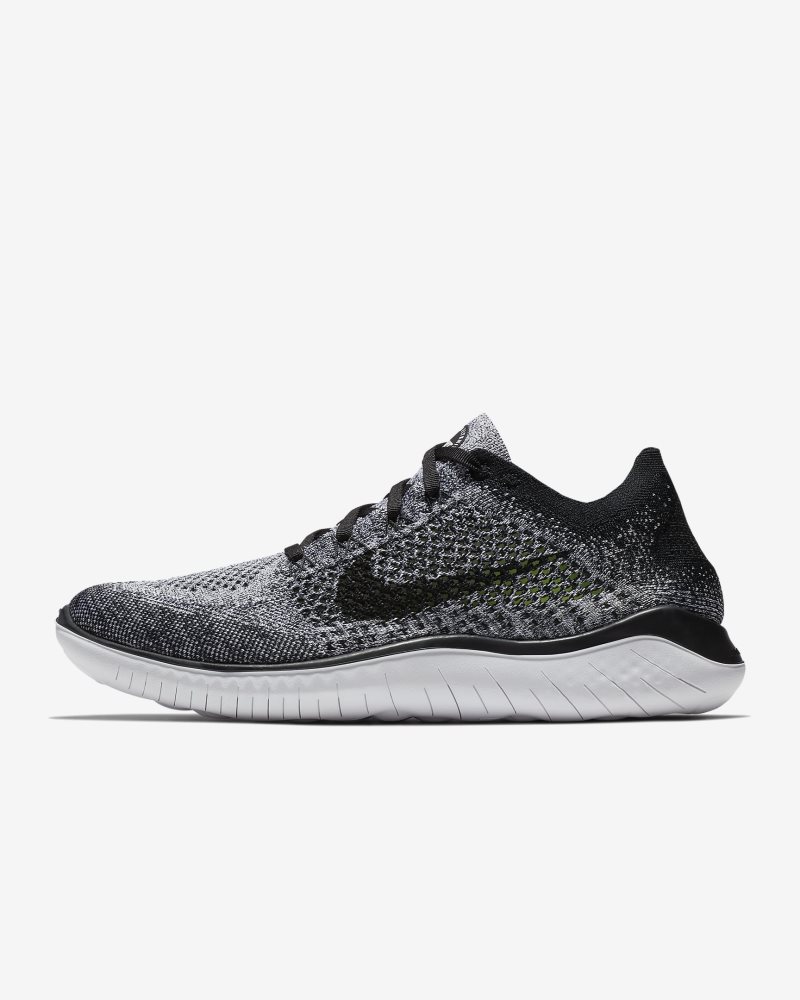 Nike Free Run Flyknit 2018 Weiß/Grau/Schwarz