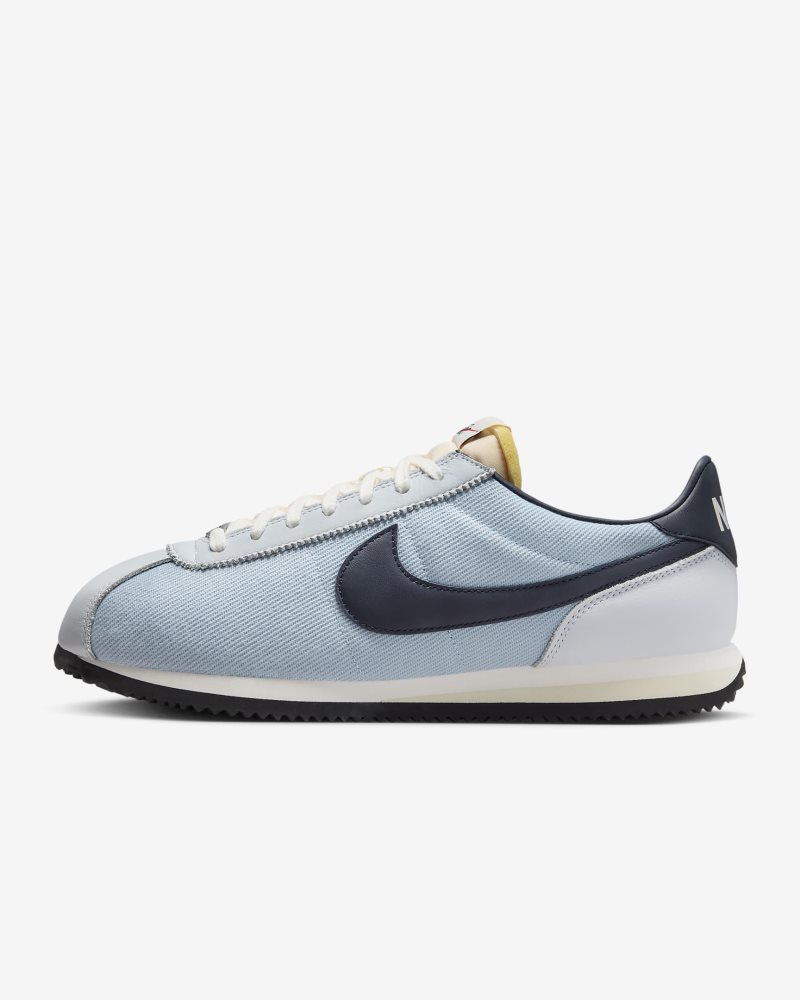 Nike Cortez Helles Armory-Blau/Reines Platin/Schwarz/Dunkel-Obsidian