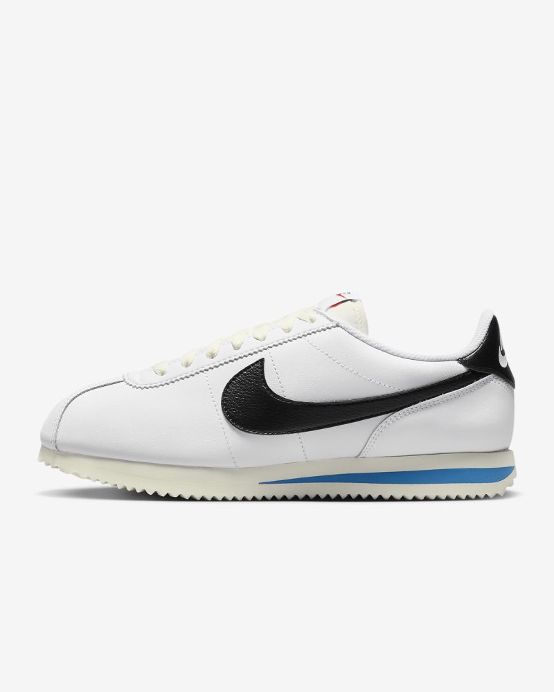 Nike Cortez Leder Weiß/Hellblau/Segel/Schwarz