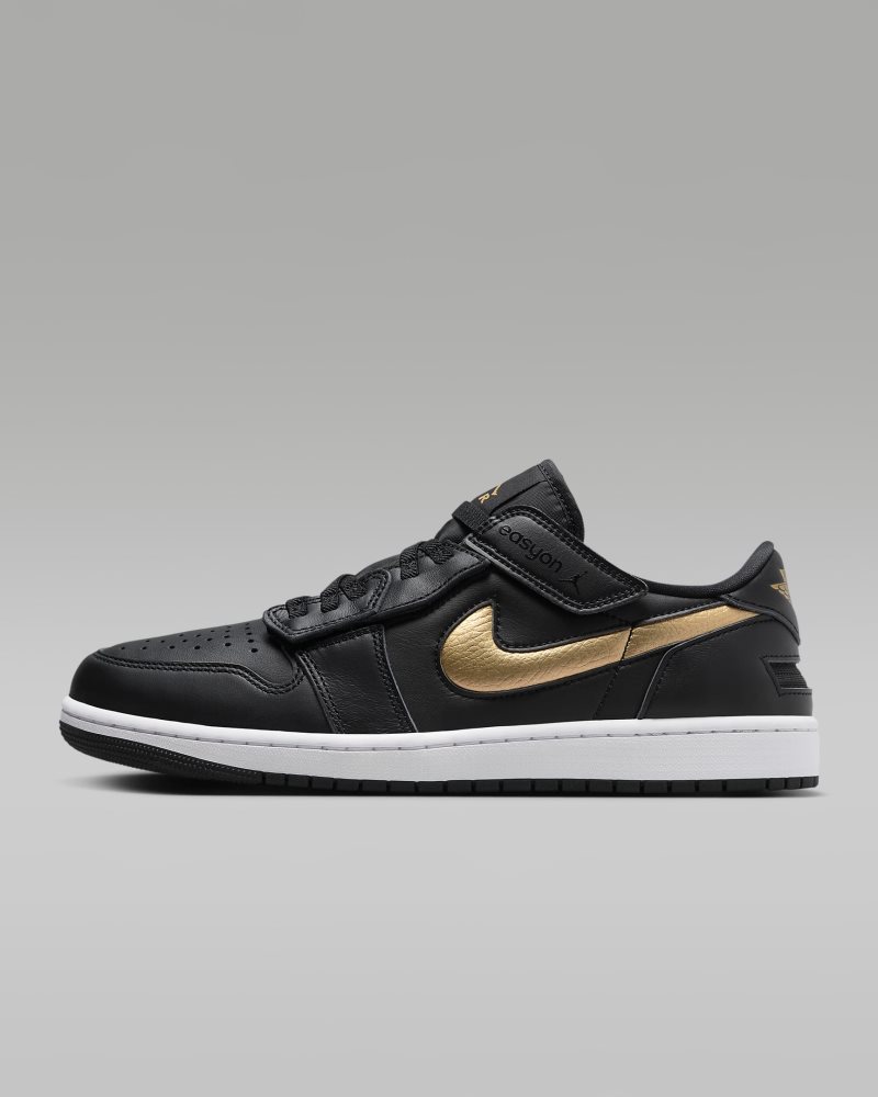 Air Jordan 1 Low EasyOn Schwarz/Weiß/Metallic Gold