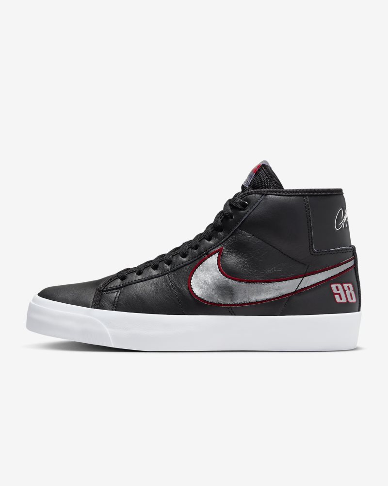 Nike Zoom Blazer Mid Pro GT Schwarz/University Red/Weiß/Metallic Silver