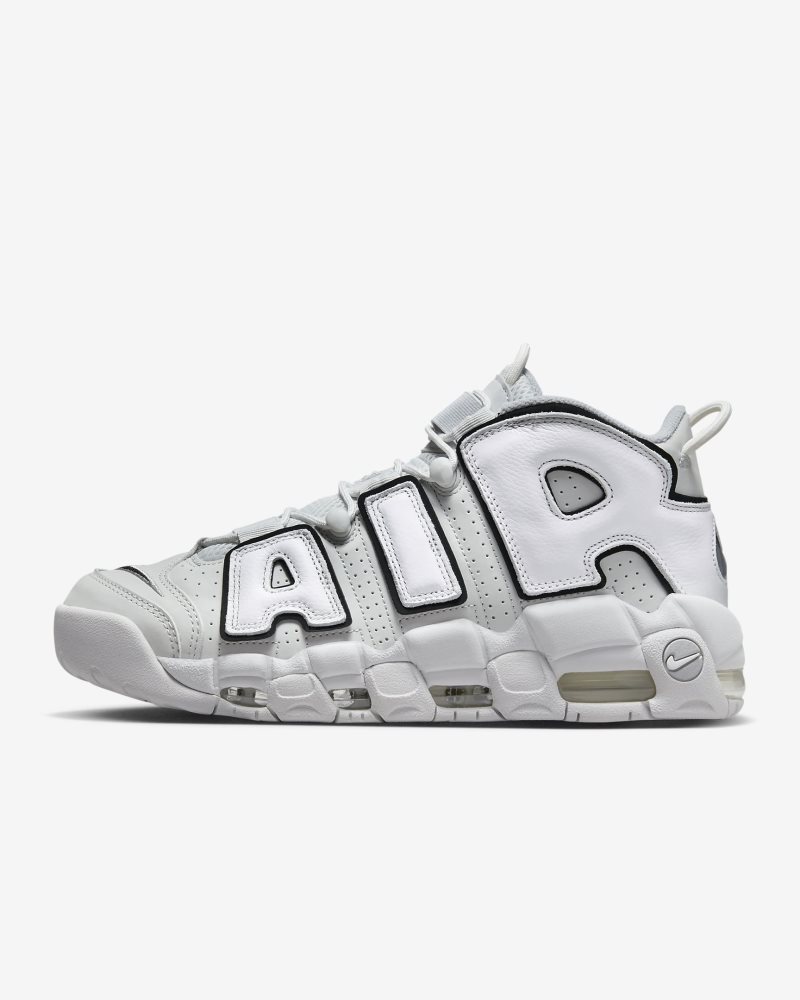 Nike Air More Uptempo 96 Photon Dust/Weiß/Schwarz/Metallic Silver