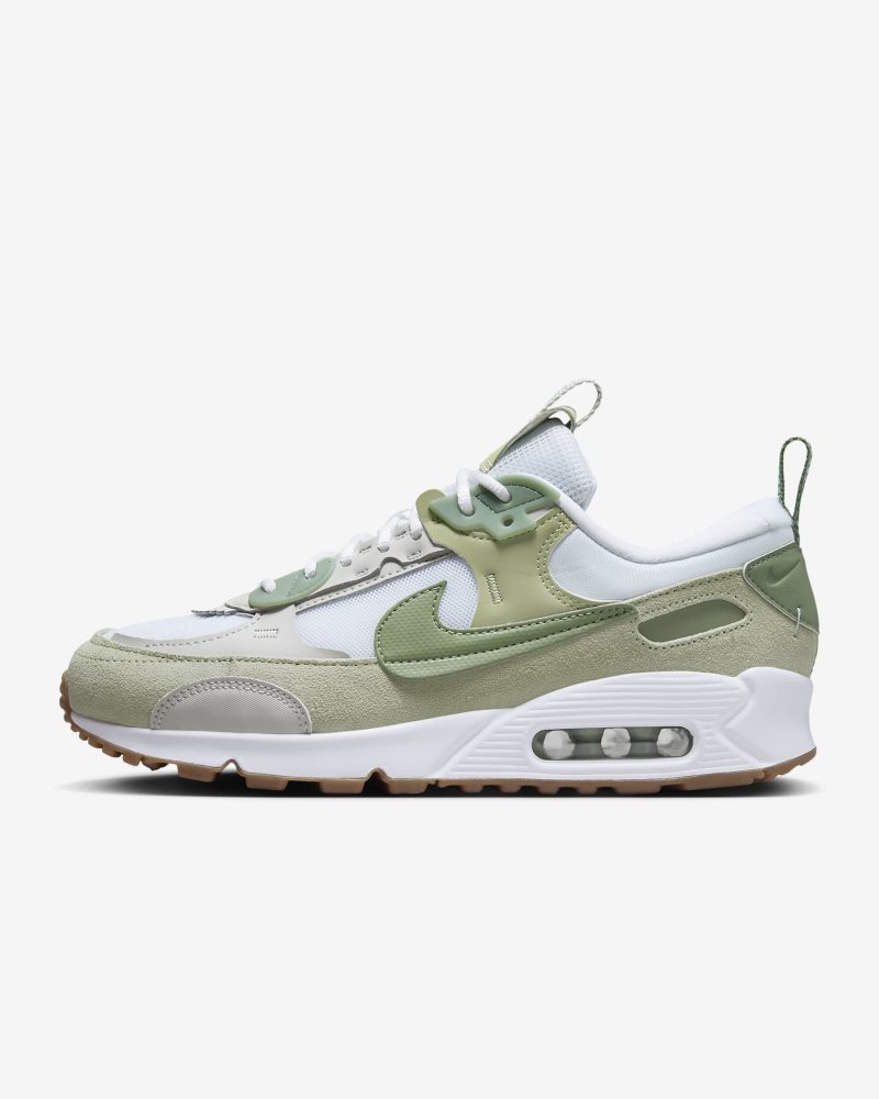 Nike Air Max 90 Futura Weiß/Olive Aura/Gum Medium Brown/Oil Green