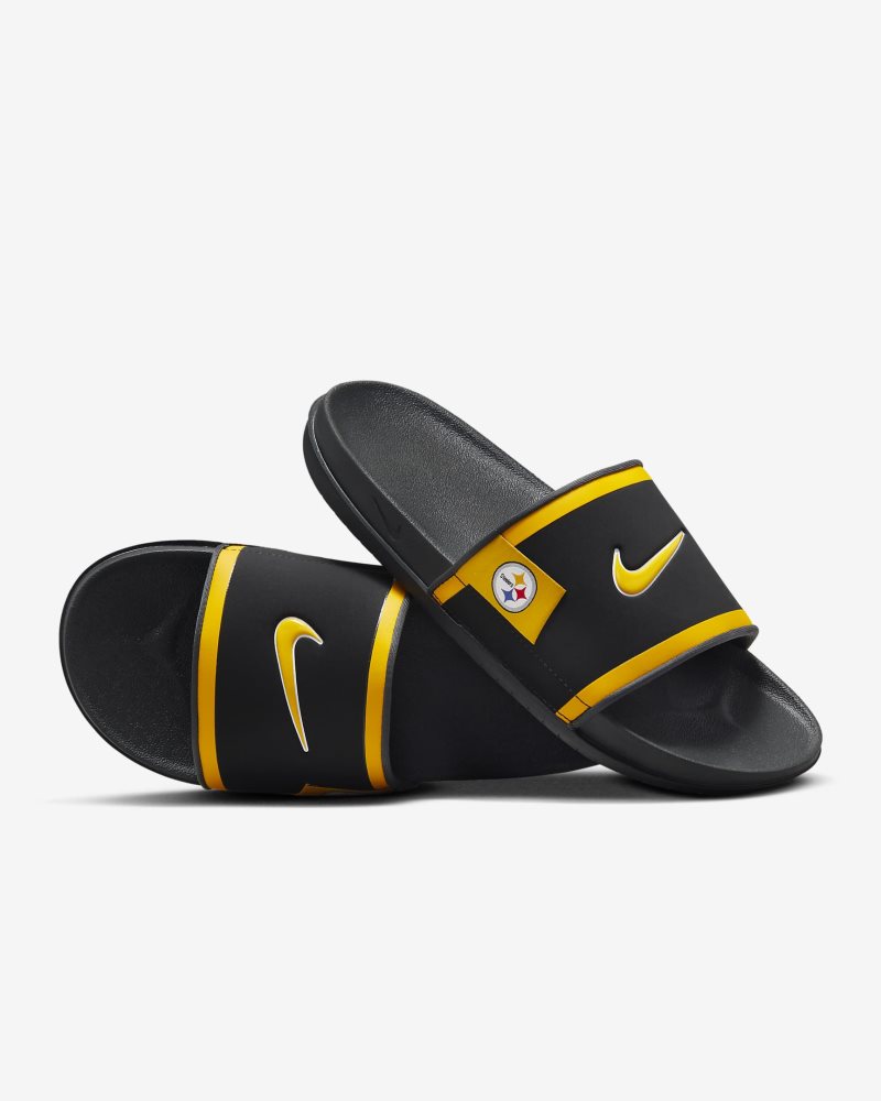 Nike Offcourt (Pittsburgh Steelers) Schwarz/Dunkelgrau/Universitätsgold