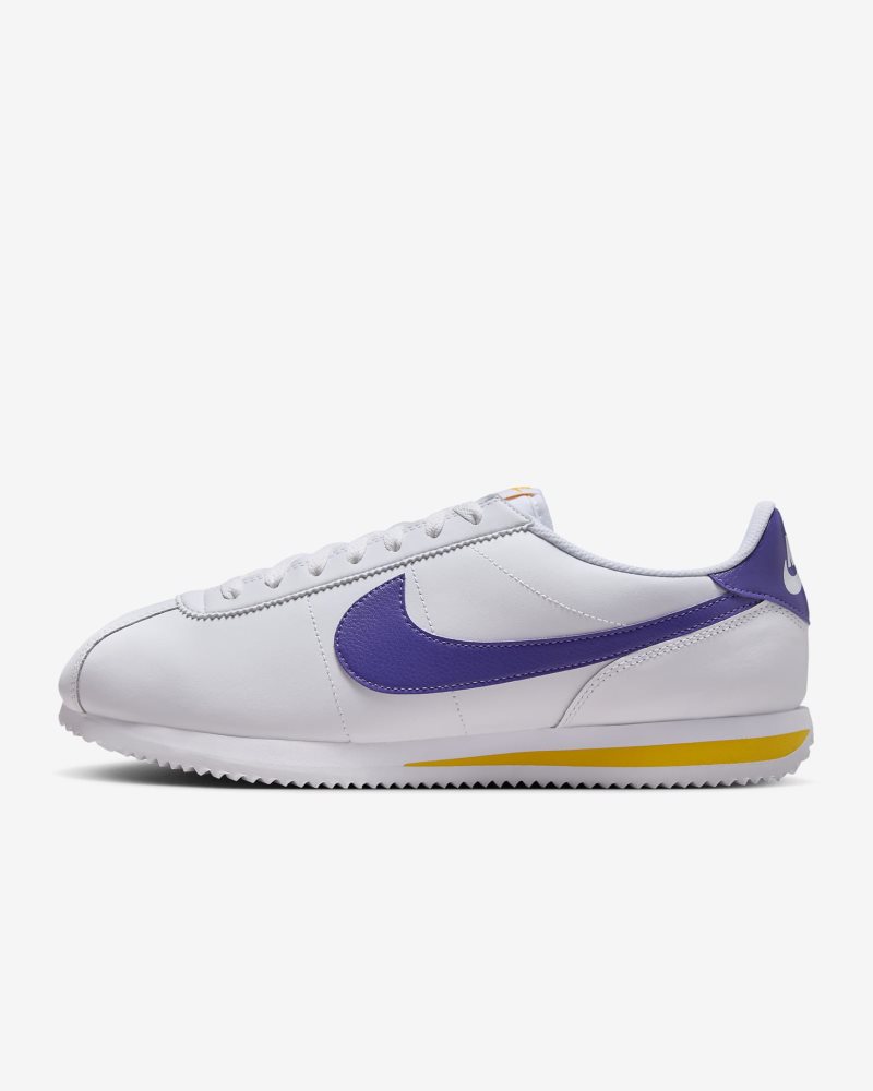 Nike Cortez Leather White/Varsity Maize/Varsity Purple