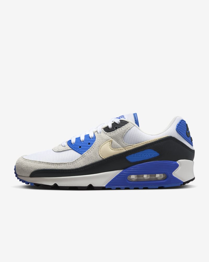 Nike Air Max 90 Premium Weiß/Racerblau/Schwarz/Khaki