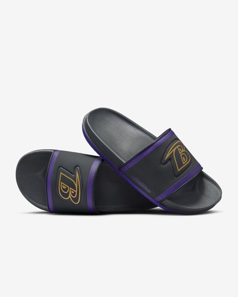 Nike Offcourt (NFL Baltimore Ravens) Anthrazit/New Orchid/Ocker