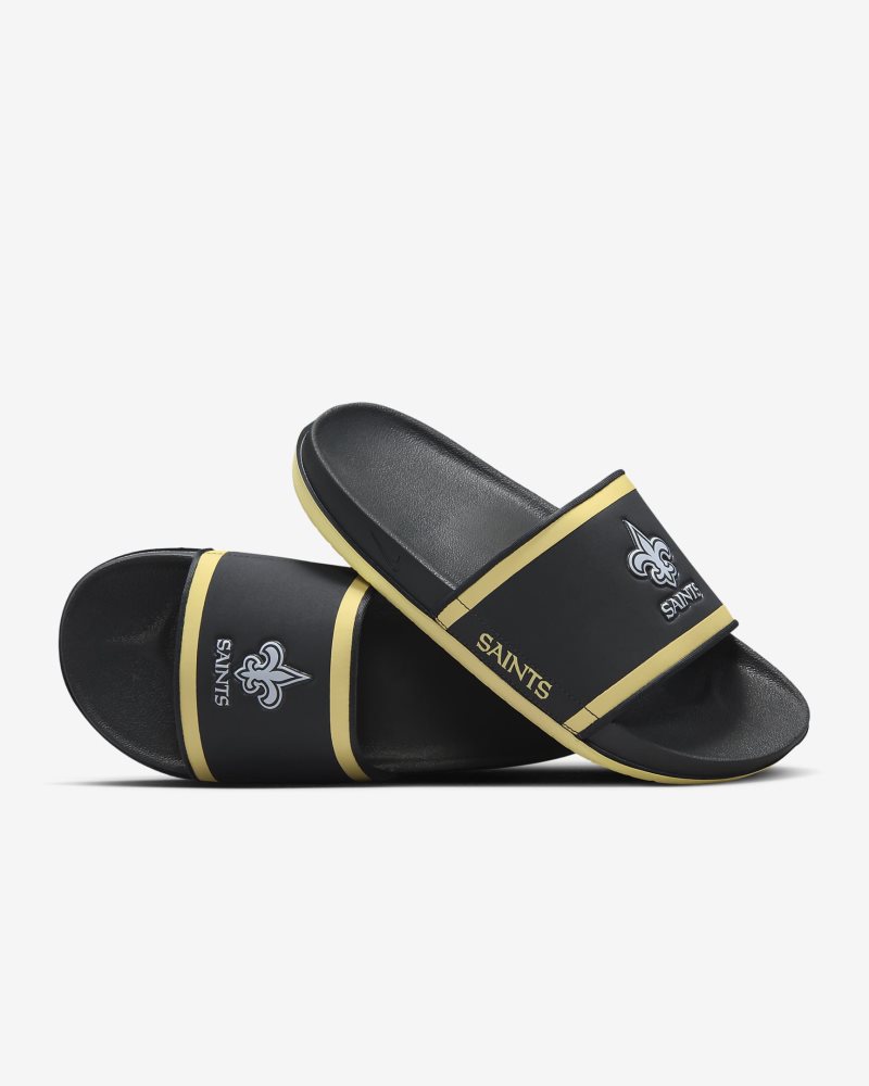 Nike Offcourt (NFL New Orleans Saints) Anthrazit/Teamgold/Weiß