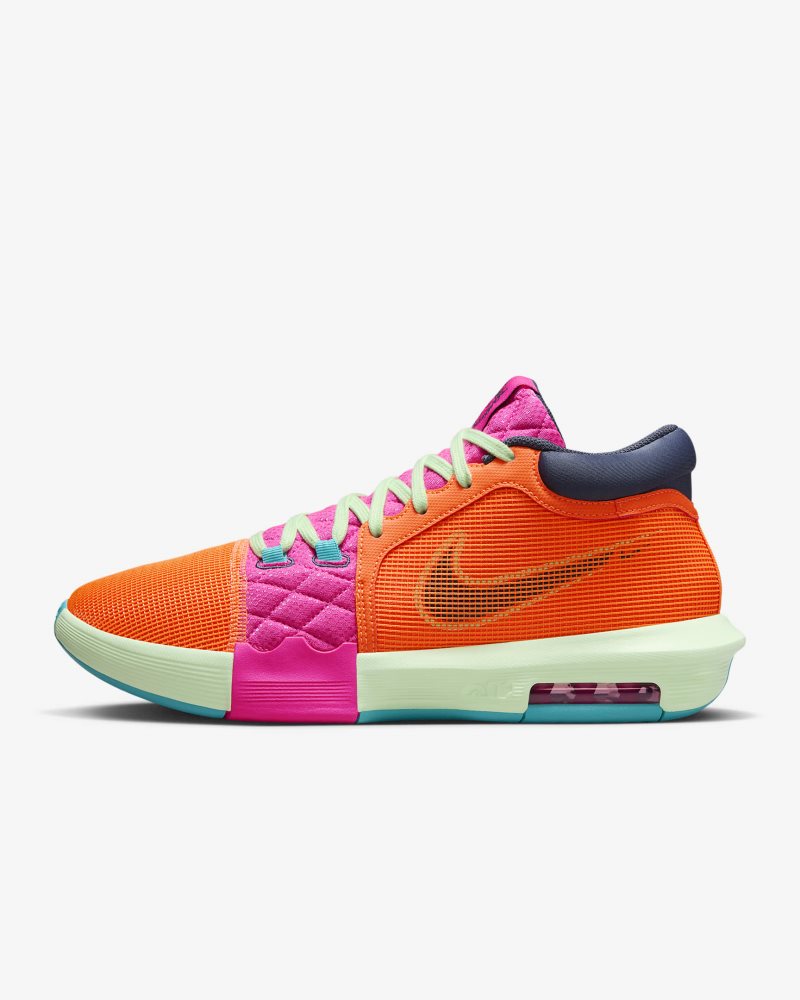 LeBron Witness 8 Total Orange/Laser Fuchsia/Vapor Green/Thunder Blue