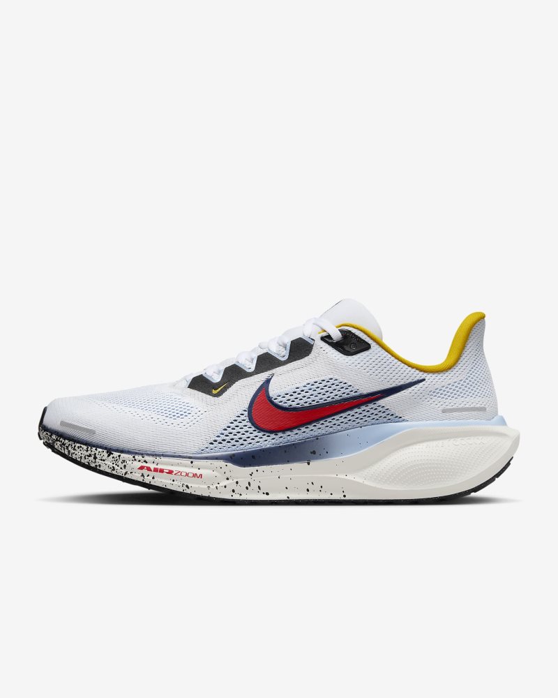 Nike Pegasus 41 Weiß/Psychic Blue/Speed Yellow/Speed Red