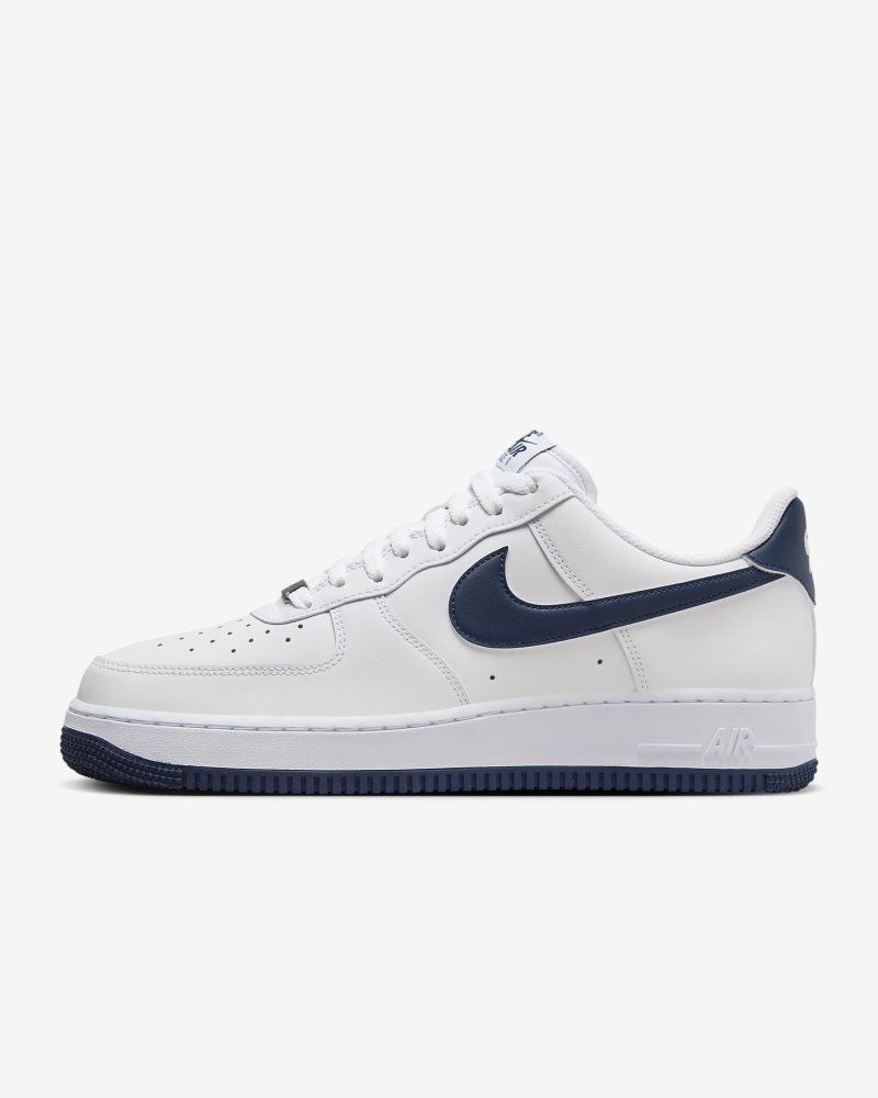 Nike Air Force 1 07 Weiß/Weiß/Mitternachtsmarineblau