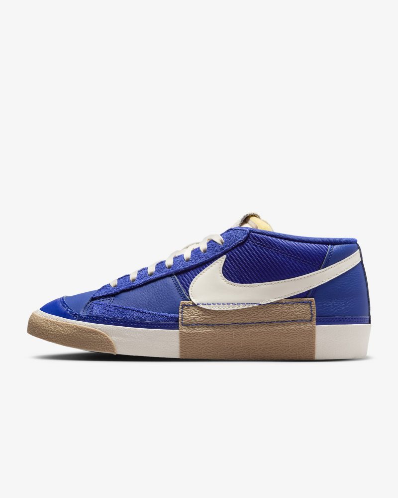 Nike Blazer Low Pro Club Dunkelkönigsblau/Gummihellbraun/Metallicgold/Blasselfenbein