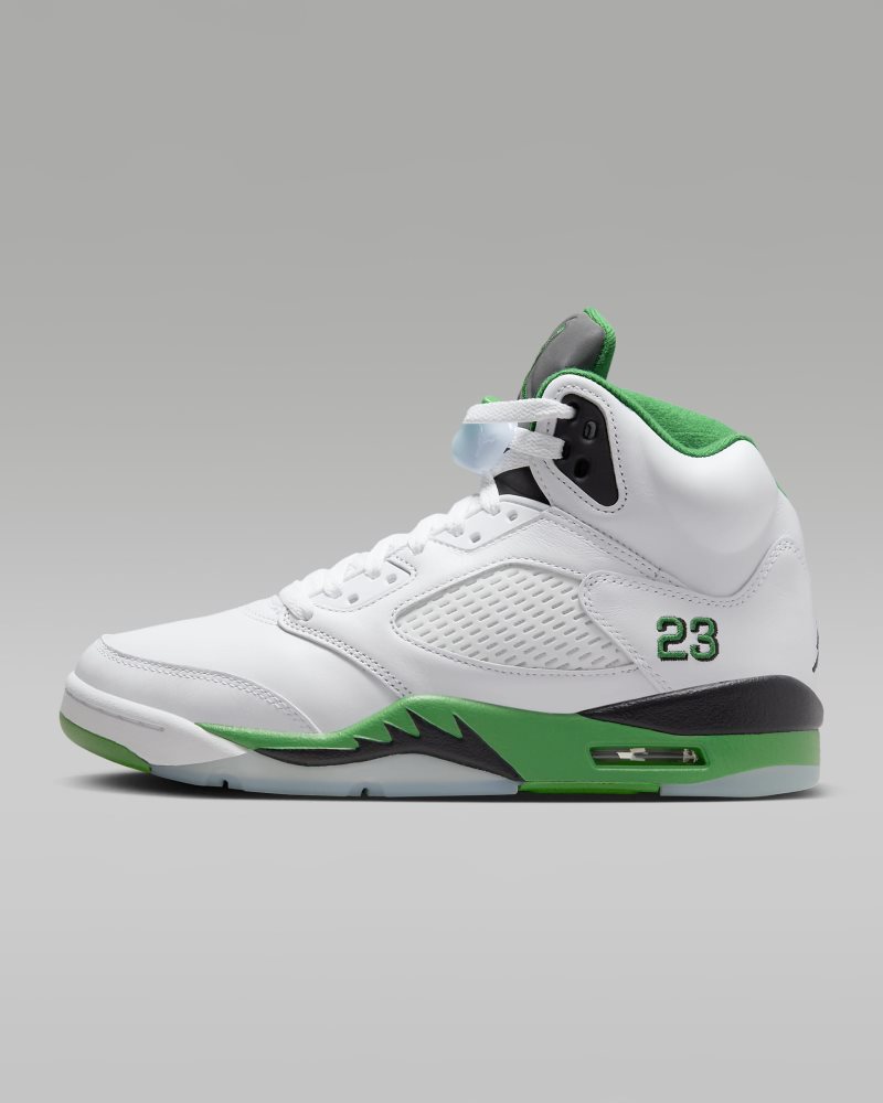 Air Jordan 5 Retro „Lucky Green" Weiß/Schwarz/Eisblau/Lucky Green