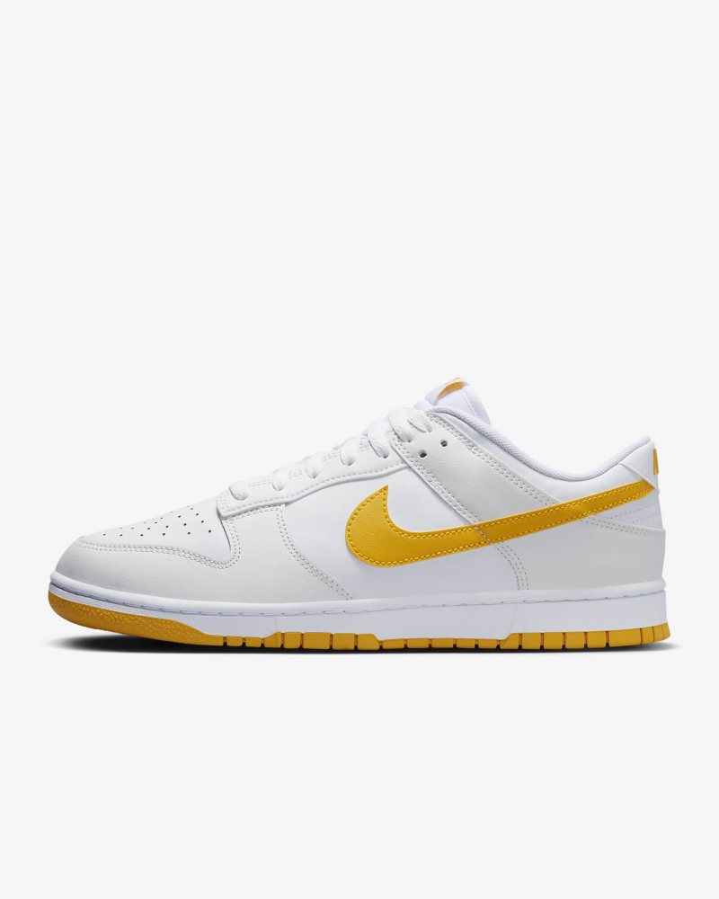 Nike Dunk Low Retro Weiß/Gipfelweiß/Universitätsgold