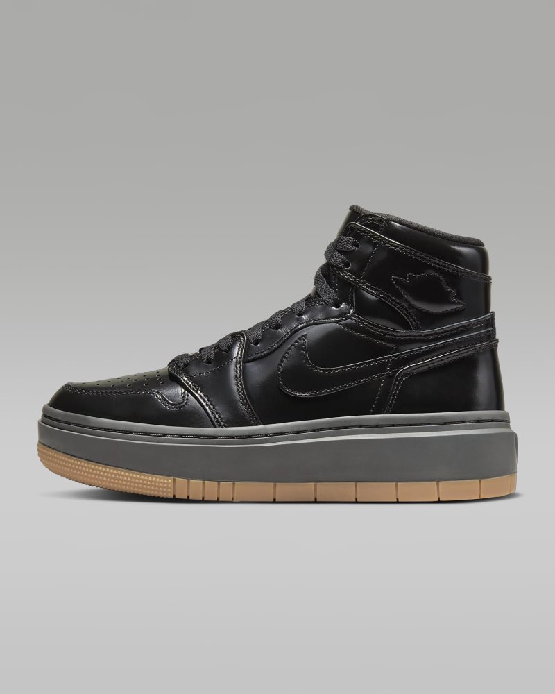 Air Jordan 1 Elevate High SE Schwarz/Mittelasche/Gummi Hellbraun/Schwarz