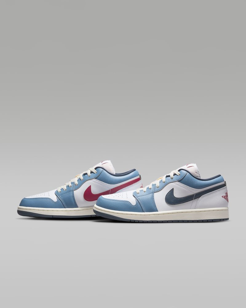 Air Jordan 1 Low SE Weiß/Aegean Storm/Blasses Elfenbein/Armory Navy