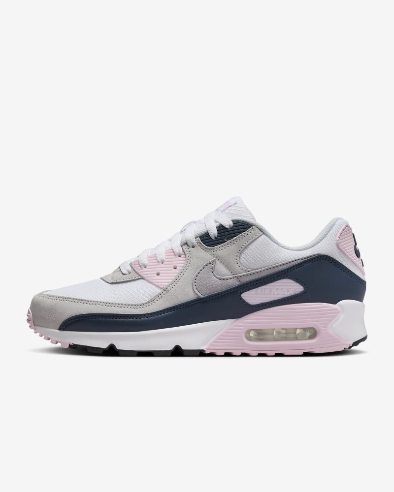 Nike Air Max 90 Weiß/Pink Foam/Armory Navy/Wolf Grey