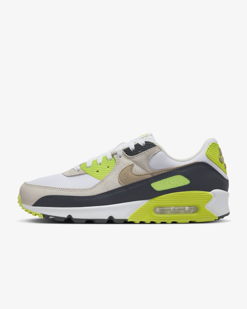 Nike Air Max 90 Weiß/Cyber/Dunkelgrau/Khaki