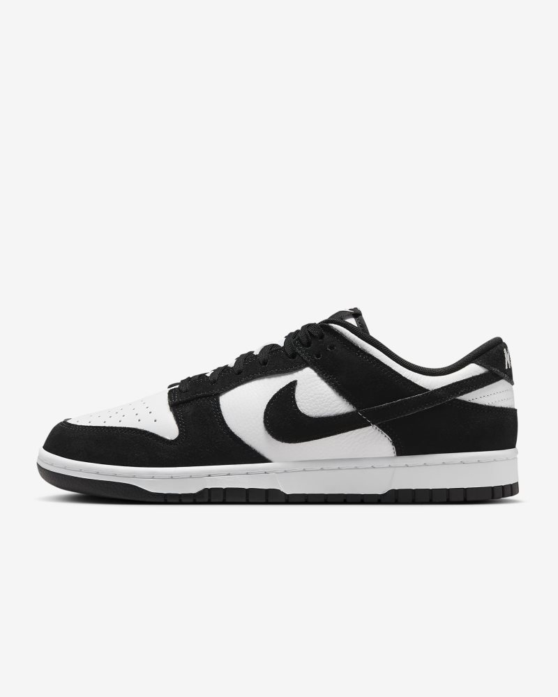 Nike Dunk Low Retro SE Leder/Wildleder Weiß/Weiß/Schwarz