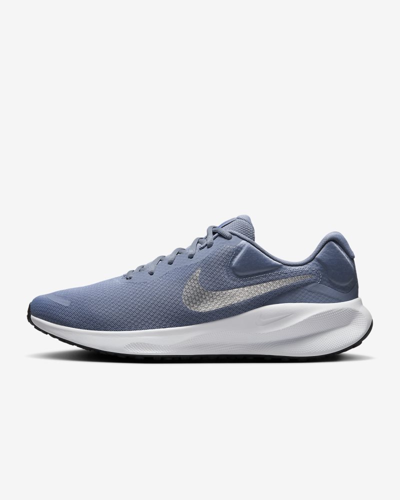 Nike Revolution 7 Ashen Slate/Weiß/Hyper Royal/MetallicSilber