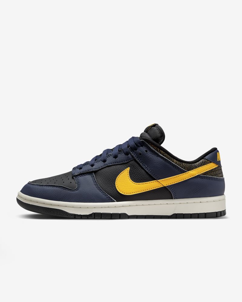 Nike Dunk Low Retro Schwarz/Midnight Navy/Segel/Tour Yellow