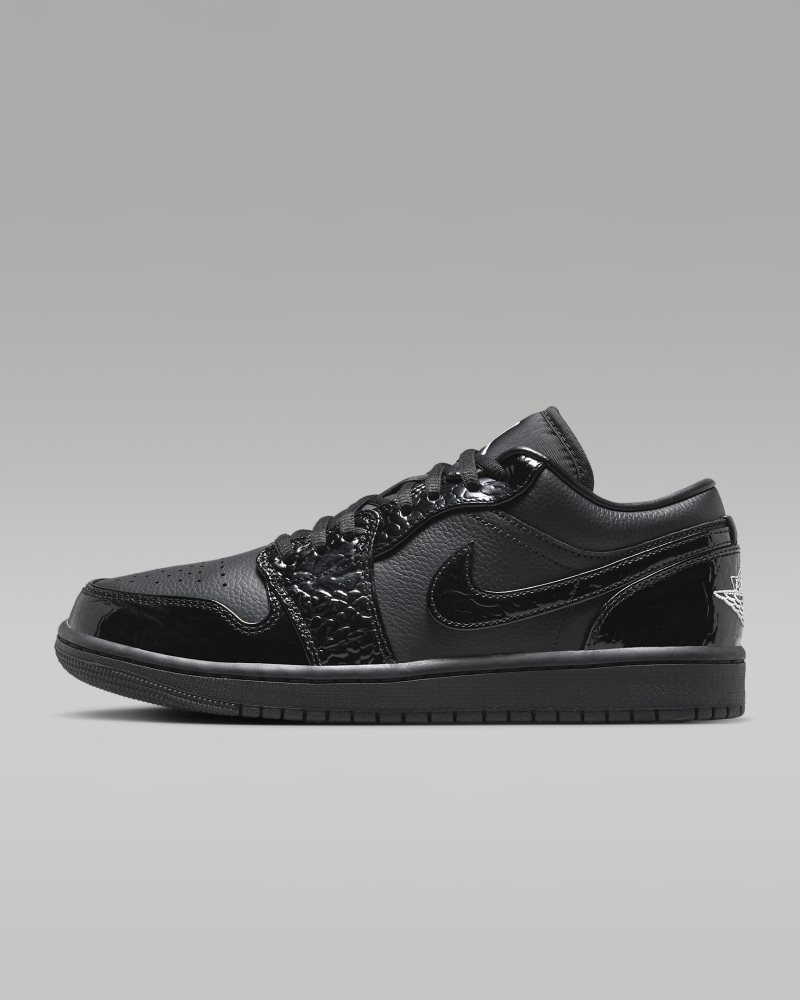 Air Jordan 1 Low SESchwarz/Weiß/Metallic-Silber/Schwarz